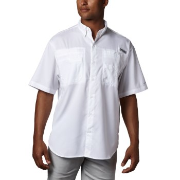 Columbia Overhemd Heren, PFG Tamiami II Short Sleeve Wit, 63FGYKCRD